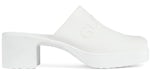 Gucci Rubber Embossed Logo Mule Blanco (de mujer)