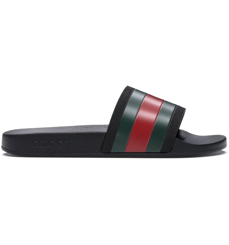 Gucci Rubber Slides Red Green Men's 308234 GIB10 1098 US