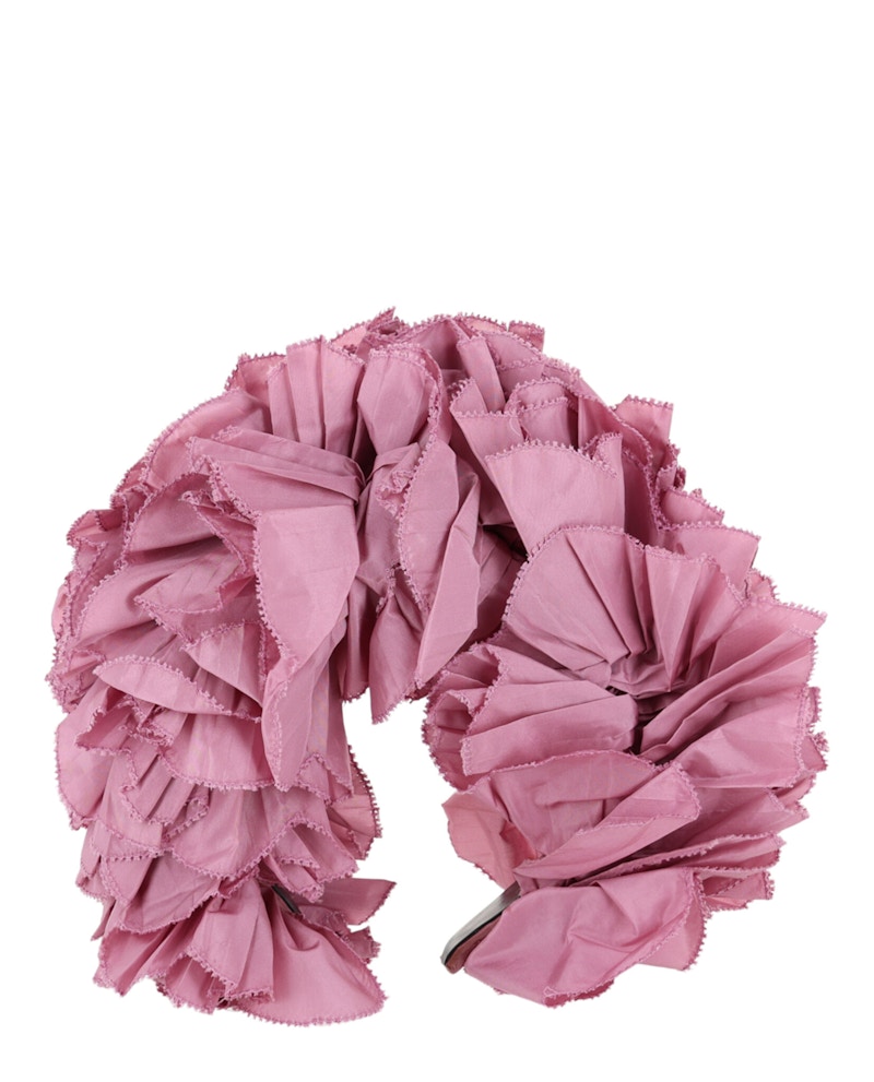 Gucci Ruffle Silk Headband Blush