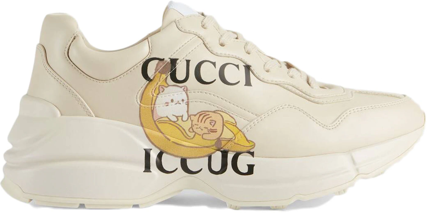Gucci Bananya x Gucci Rhyton Marathon Running Shoes Sneakers 659408 -  crocodile-embossed 105mm boots - 9522 II FG Soccers Football Shoes Volt  Black Gold - 2SH00 - StclaircomoShops