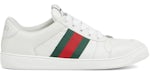 Gucci Screener, envejecido, GG, estampado, blanco