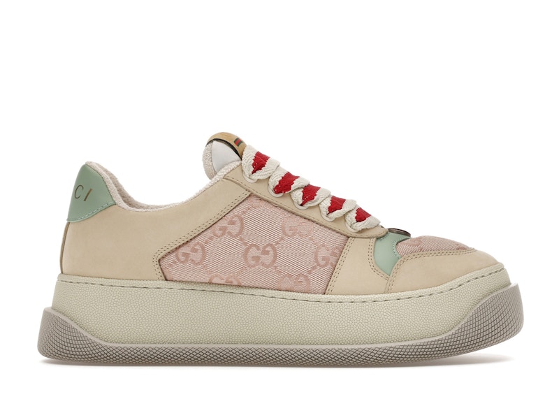 Gucci Screener GG Monogram (Women's) Sneakers in Pink/Beige
