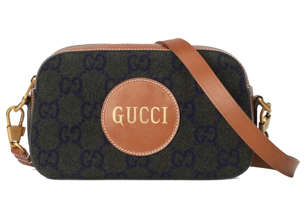 Pre-owned Gucci Script Logo Shoulder Bag Dark Green