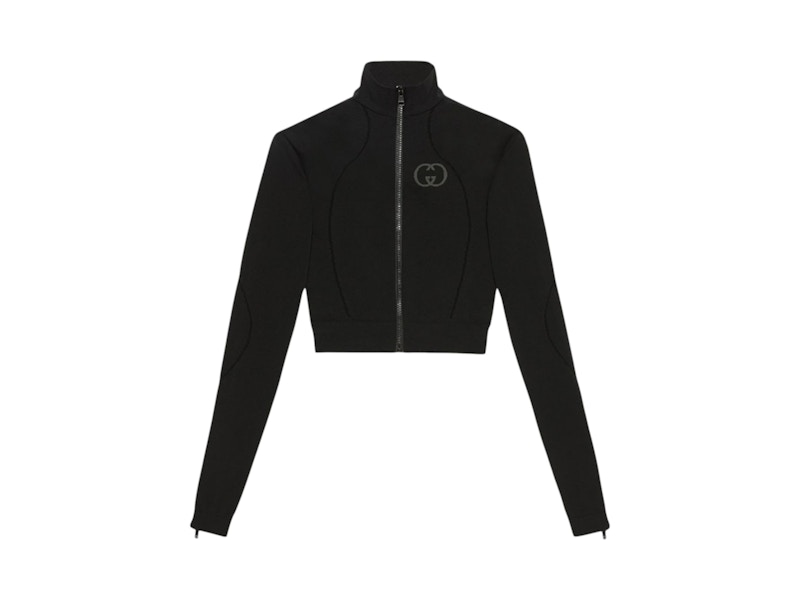 アウターその他 GUCCI Women Outer 789960ZAQW0 1189 Black Gucci Seamless Athletic Interlock Zippered Top Jacket Black - GB