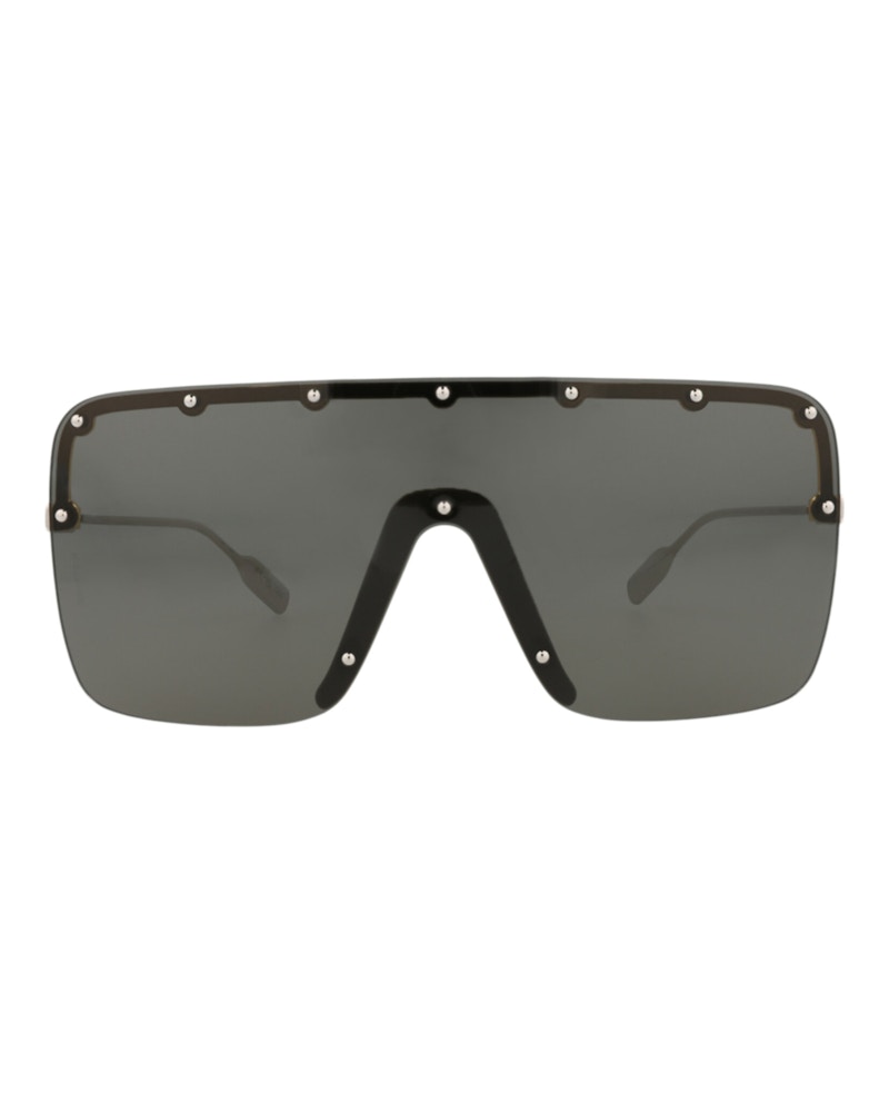 Pre-owned Gucci Shieldframe Metal Sunglasses In Gold Silver Grey (gg1245s/30013610/004) In Multi