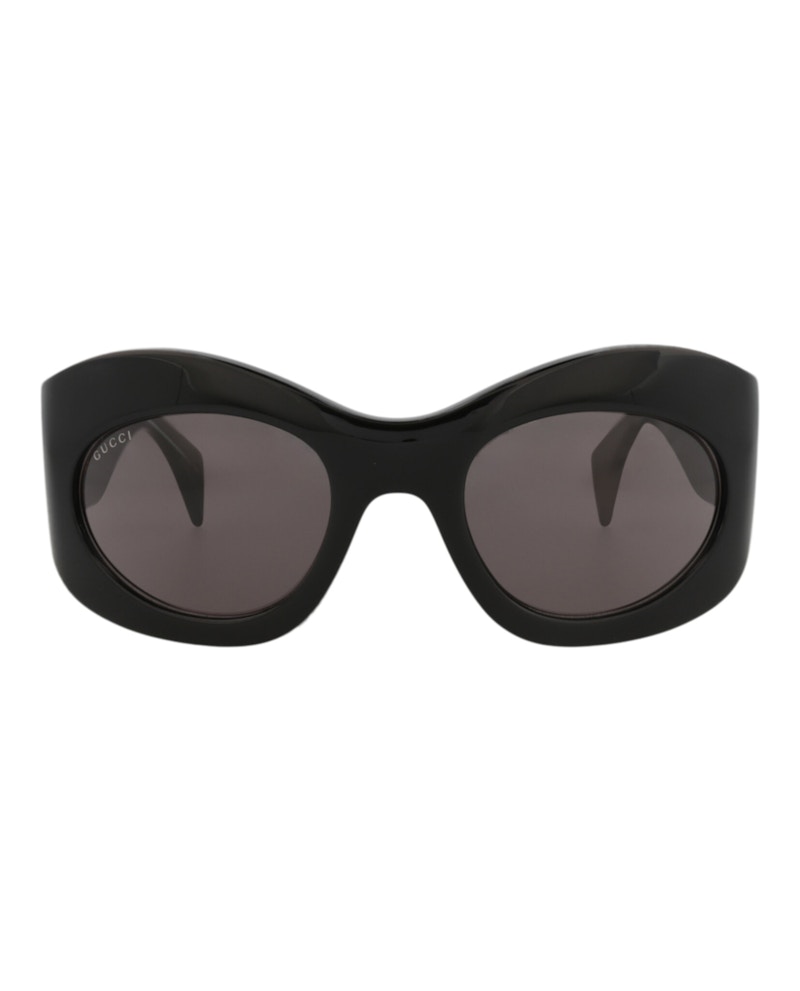 Pre-owned Gucci Shieldframe Recycled Acetate Sunglasses In Black Black Grey (gg1463s/30014463/001)
