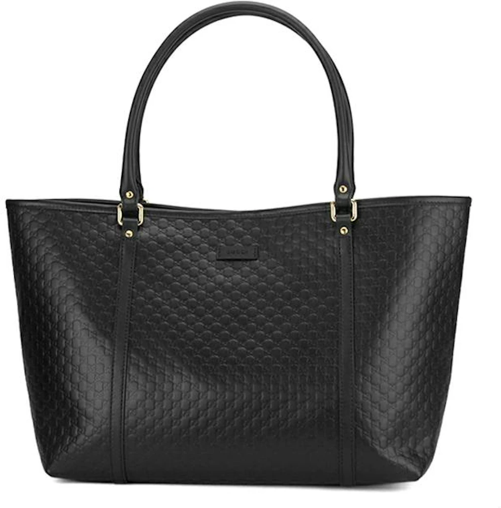 Gucci Shima Tote Micro Black in Leather with Gold-tone - US