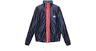 Gucci Shiny Jersey Jacket With Web Blue