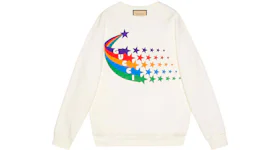 Gucci Shooting Star-Print Sweatshirt White