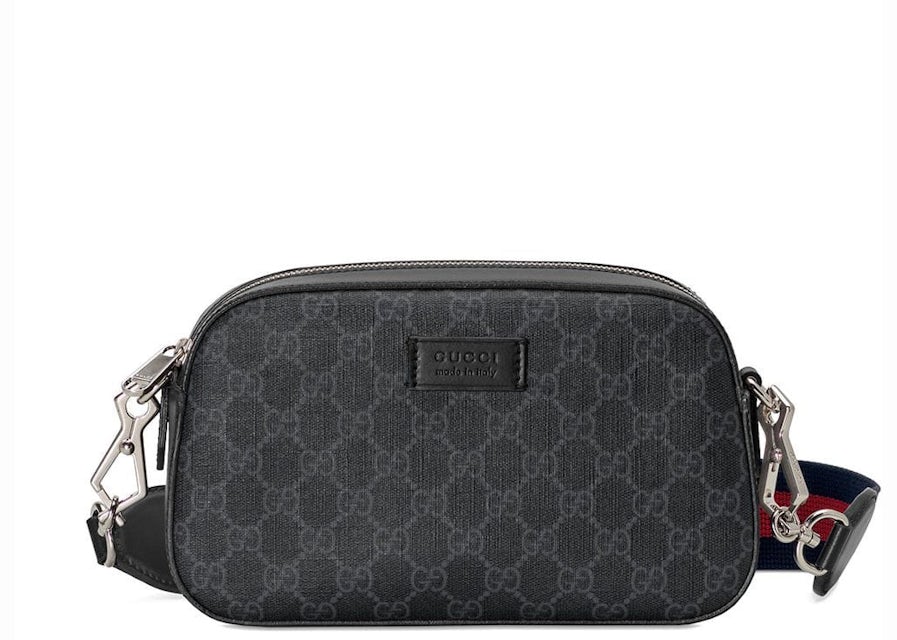 Gucci Shoulder Bag GG Supreme Small Black/Grey in Canvas/Leather with  Palladium-tone - US