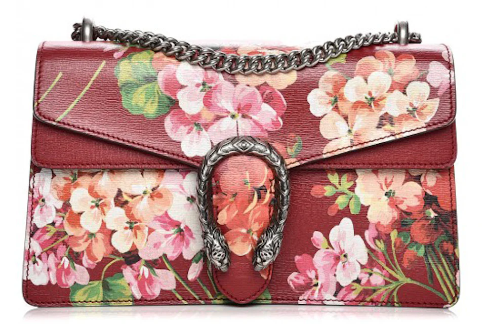 Gucci Dionysus Shoulder Bag Blooms Small Cerise Red/Green/Pink in ...