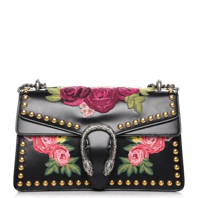 Studded Embroidered Clutch Purse
