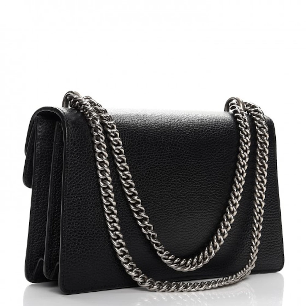 Gucci Dionysus Shoulder Bag Pebbled Calfskin Small Black in Pebbled ...