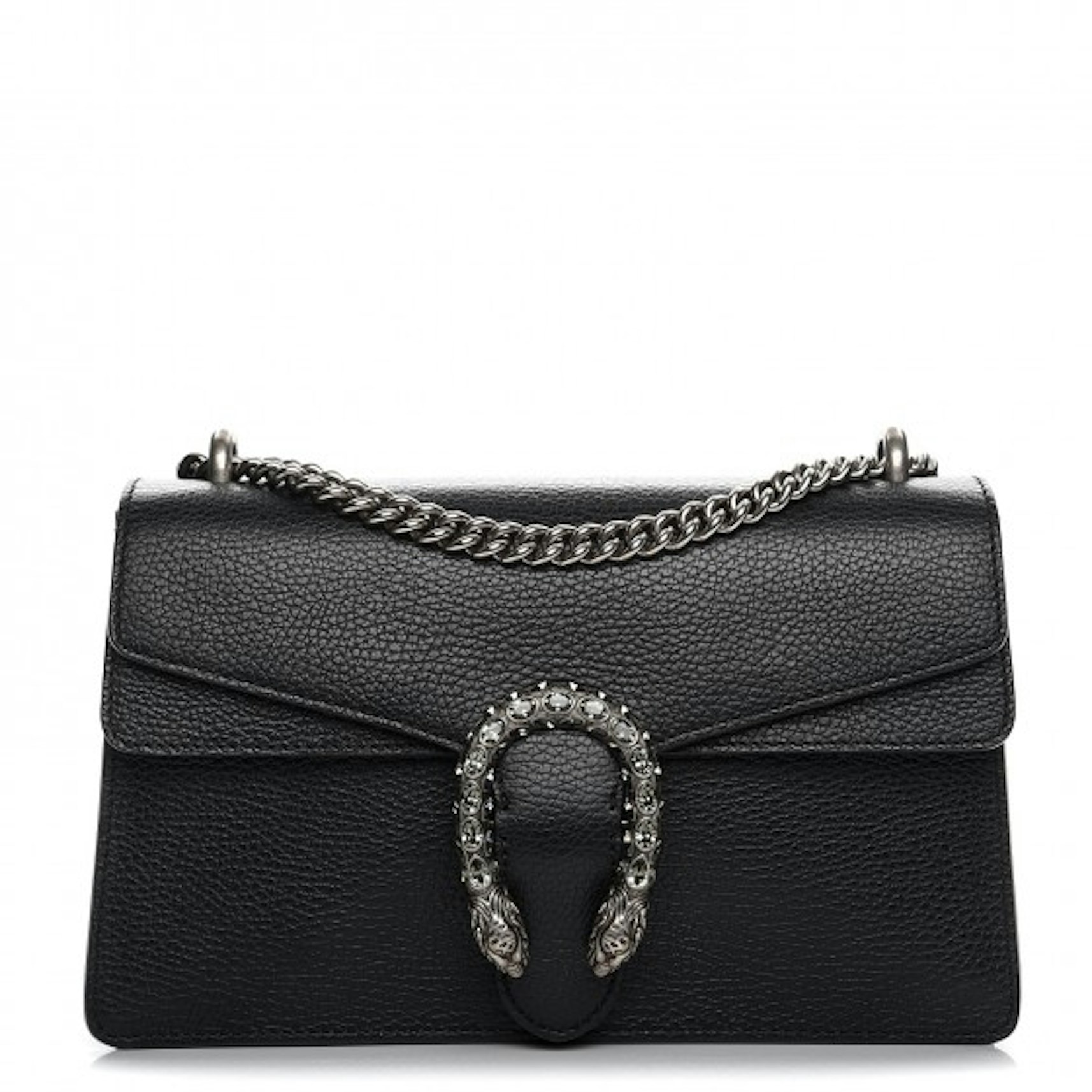 Gucci Bag Pebbled Calfskin Small Black in Pebbled Calfskin Leather with Silver-tone - US