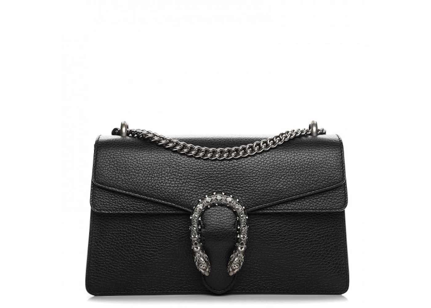 Gucci Dionysus Shoulder Bag Pebbled Calfskin Small Black in Pebbled ...