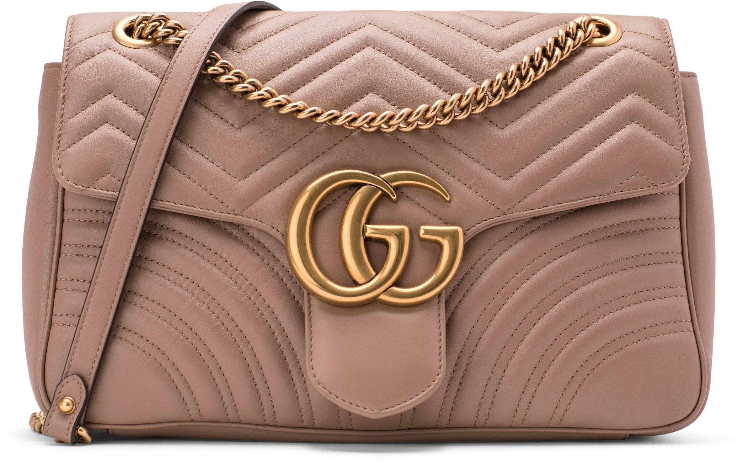 Gucci GG Marmont Shoulder Bag Matelasse Medium Dusty Pink