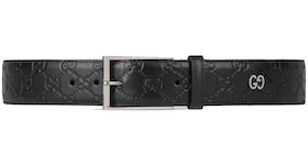 Gucci Signature Belt with GG Detail 1.5 Width Black