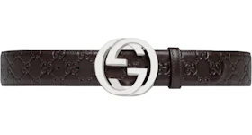 Gucci Signature Leather Belt Brown