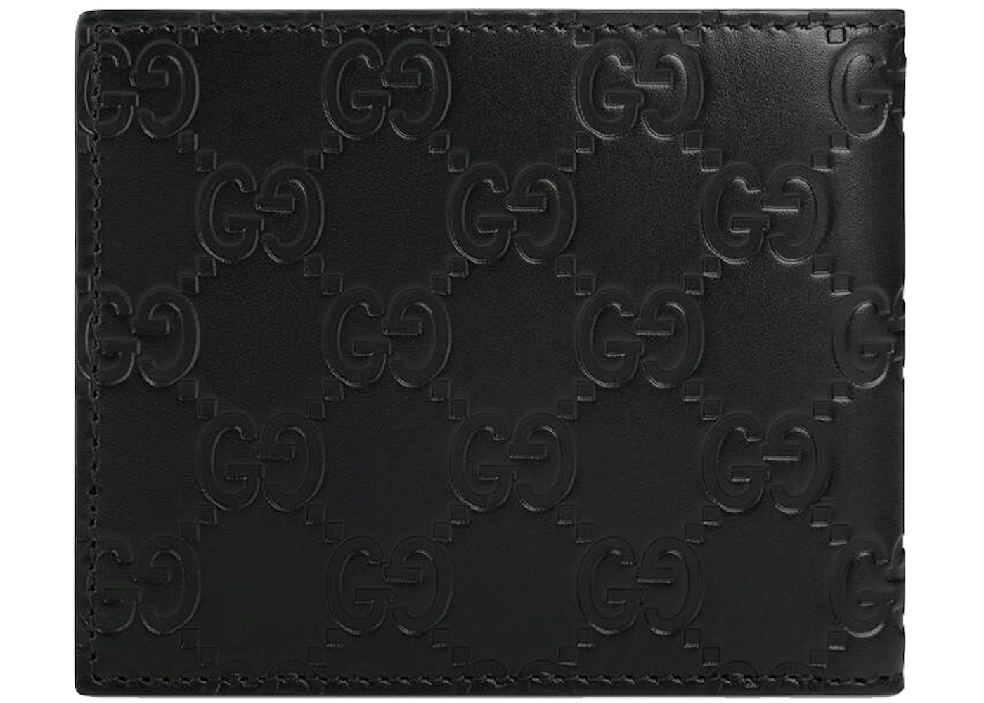 Gucci Signature Wallet Black in Leather with Silver-tone