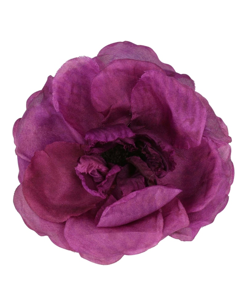 Pre-owned Gucci Women's Silk Flower Brooch In Purple