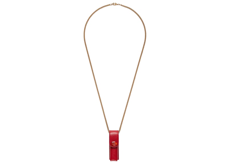 Gucci Single Porte-Rouges Leather Red