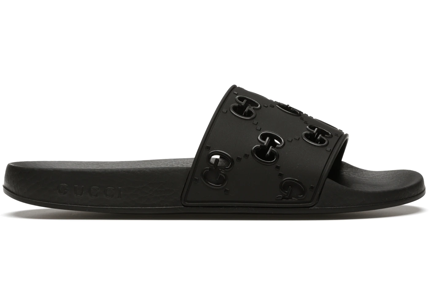All black gucci slides hotsell