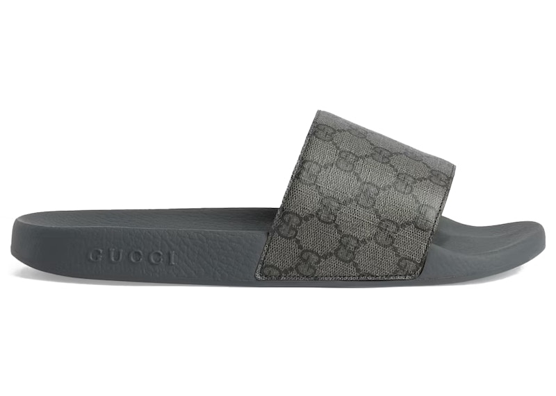 Gucci Slide GG Grey Monogram Men s 739108 2ZG0G 8713 GB