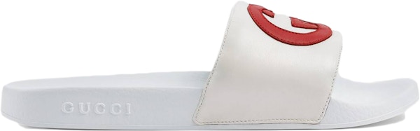 Used Gucci Slide Interlocking G Leather White (W) Prices | 0R0F0 9083 | Plugd
