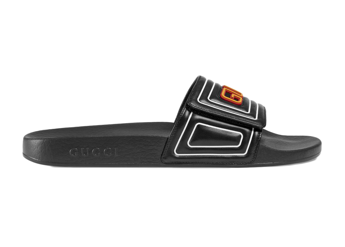 Gucci Logo Slide Black Rubber - 525140 JCZ00 1031 - US