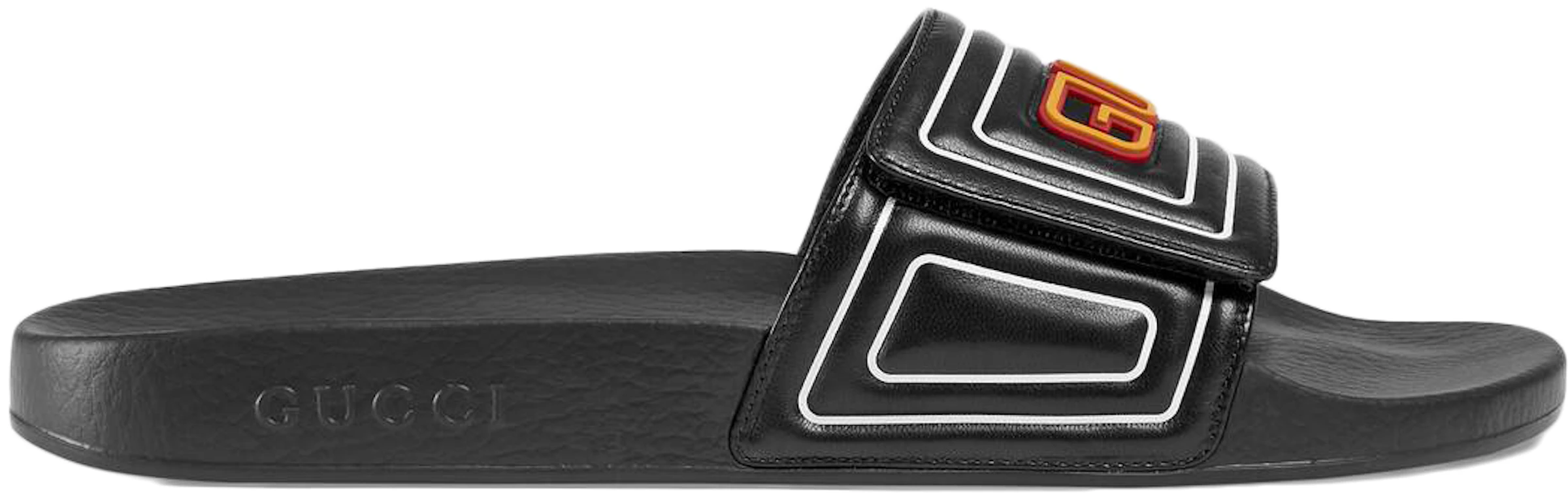 Gucci Slide Logo Leather - 575072 DIR00 1000 - US