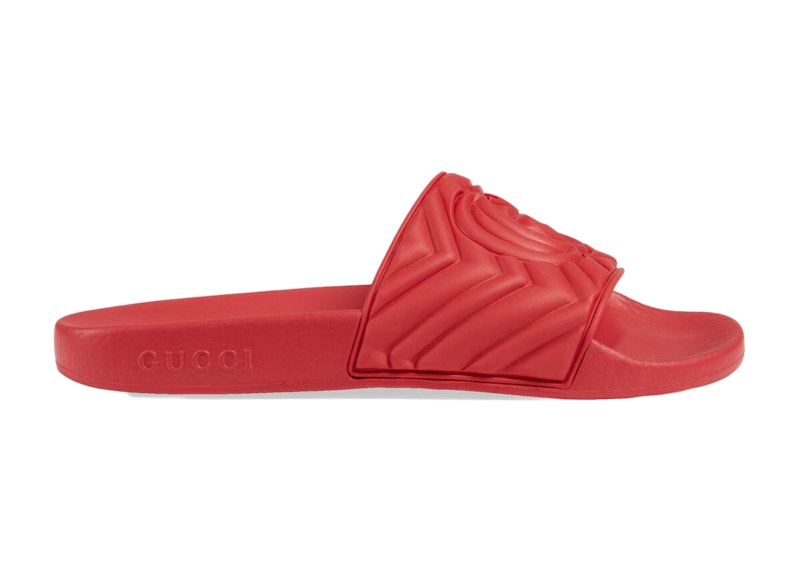 coral gucci slides