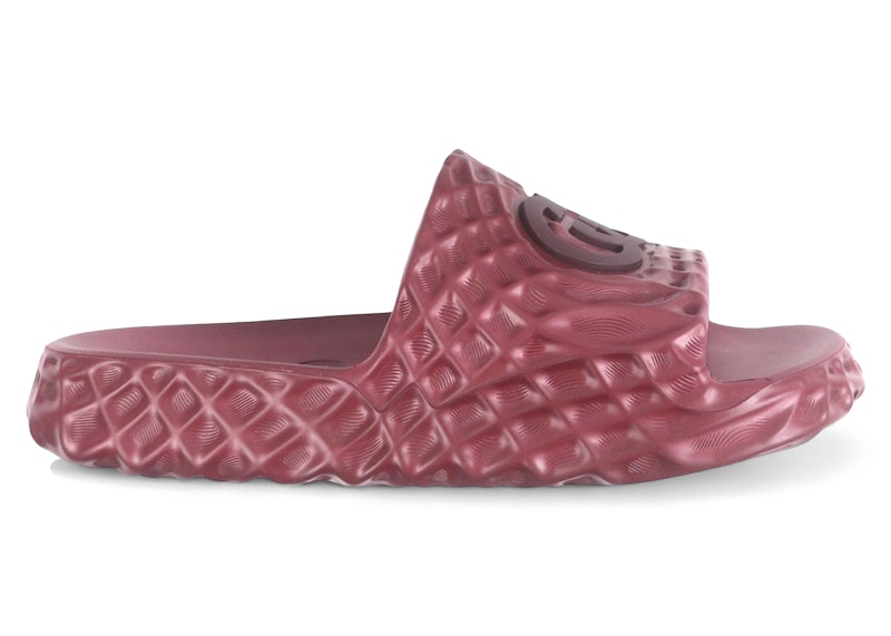 Gucci Slide Sandal Interlocking G Bordeaux Water Ripples - 770801-J8710-6251