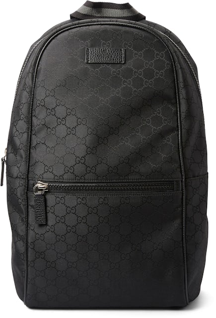Gucci Signature Leather Backpack, Black for Men