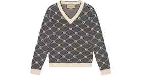 Gucci Slim-Fit Patterned Sweater Black White