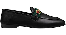 Gucci Slip On Loafer with Web Black Leather