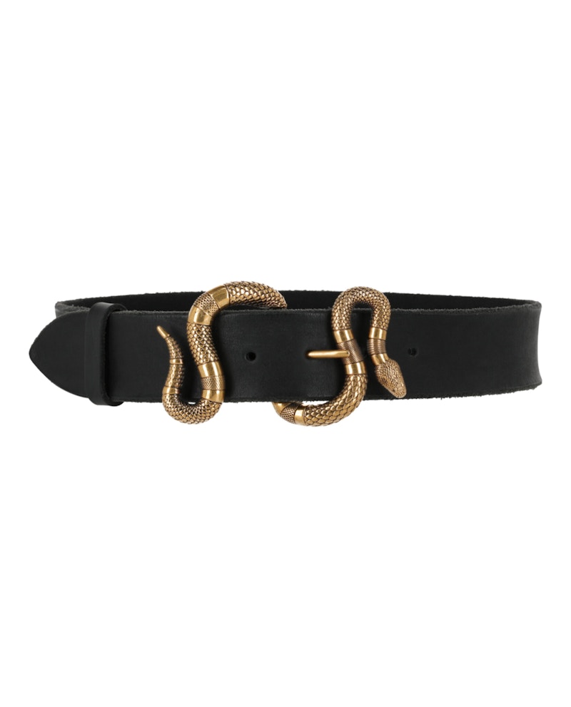 Gucci Snake Buckle Belt Black in Leather DE