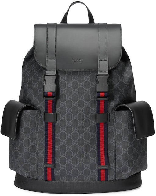 Gucci GG Supreme Backpack - Black Größe One Size