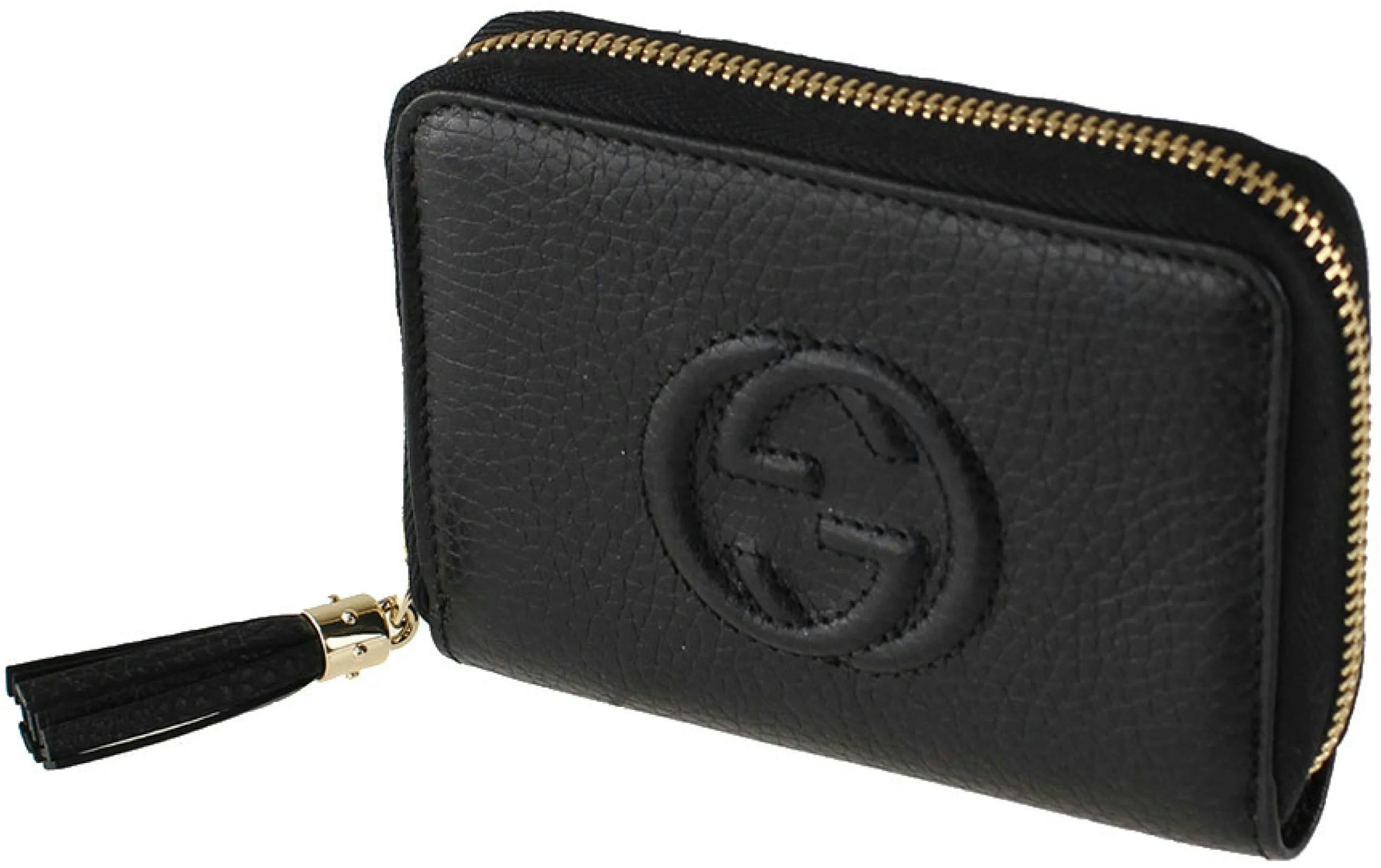 Gucci Soho Coin Purse Wallet Small Black in Leather with Gold-tone - US