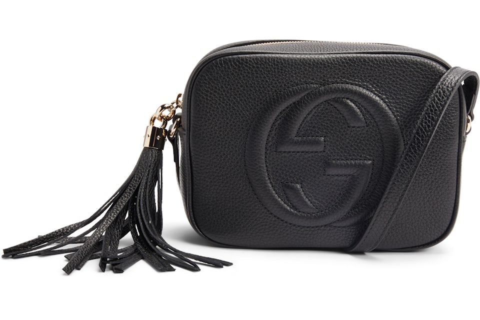 forestille fra nu af Cusco Gucci Soho Disco Leather Small Black in Leather with GOLD-TONE - US