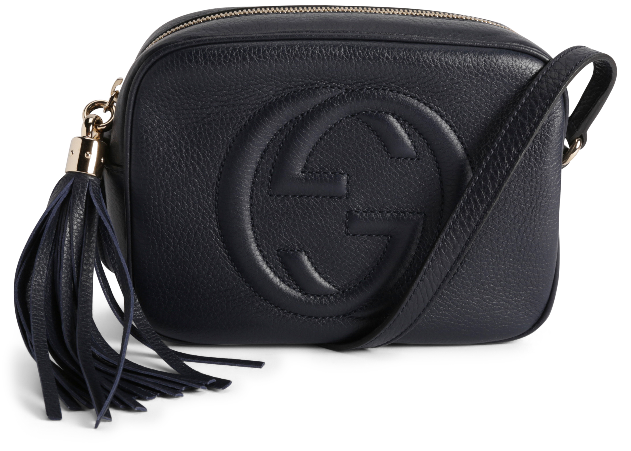 Gucci Soho Disco Leather Small Navy Blue