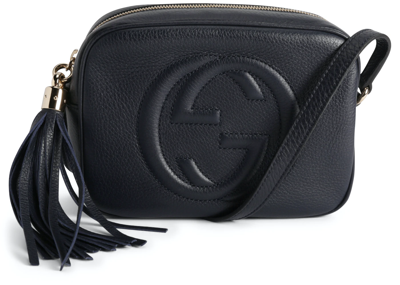 Gucci Soho Disco Leather Small Navy Blue - US