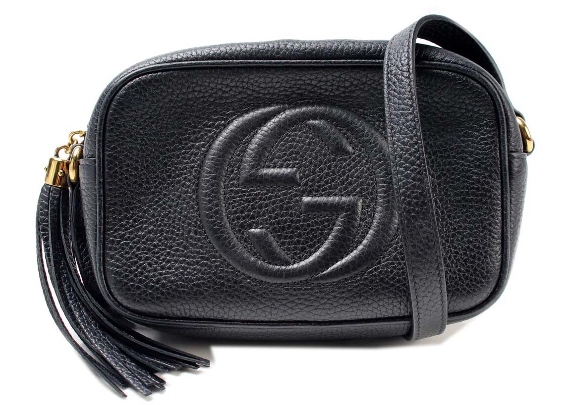 Gucci Soho Disco Leather Mini Black in Calfskin Leather with Gold 