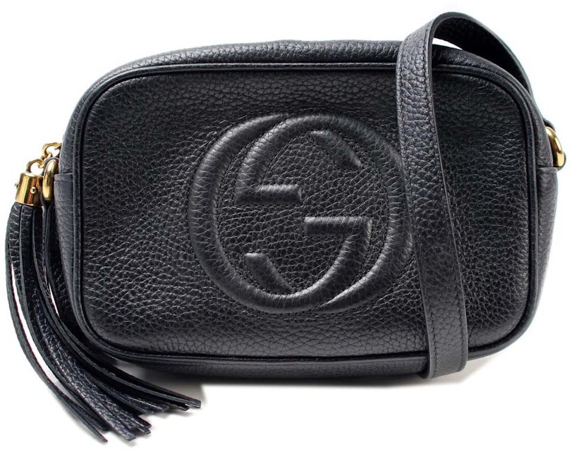 Gucci Soho Disco Leather Mini Black in Calfskin Leather with Gold-tone - US