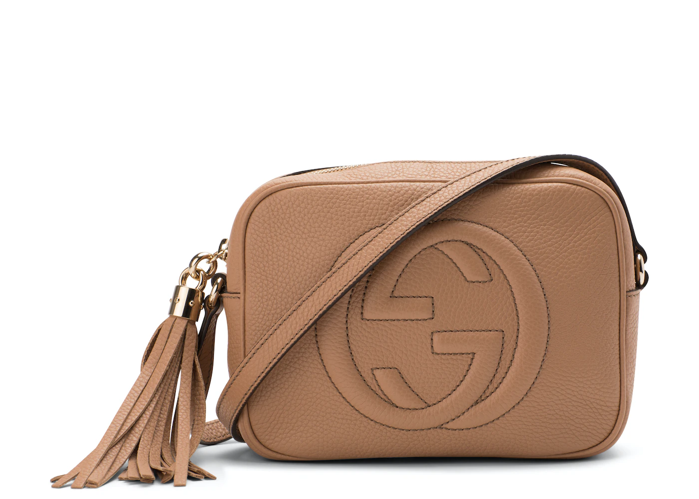 Gucci Soho Disco Leather Small Rose Beige in Pebbled Calfskin with  Gold-tone - US