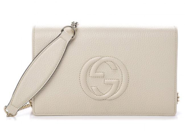 Gucci Soho Disco Wallet on Chain Ivory 
