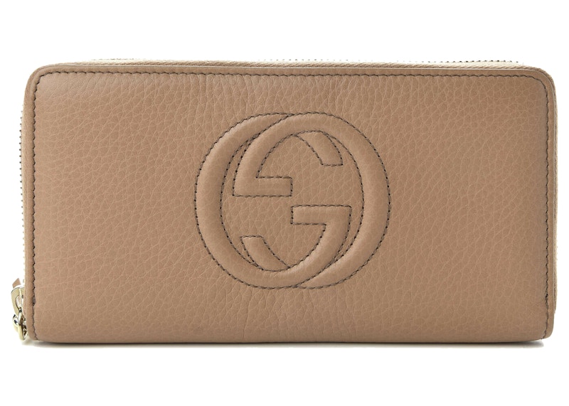 gucci soho leather zip around wallet