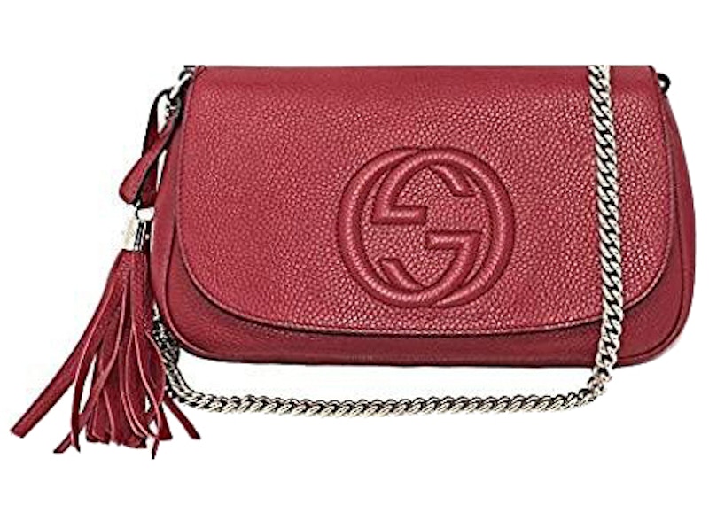 Gucci Soho Red Crossbody Bag Crossbody Bag Red in Leather with