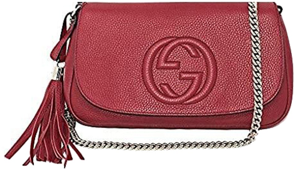 ydre bagværk tøj Gucci Soho Red Crossbody Bag Crossbody Bag Red in Leather with Gold-tone -  US