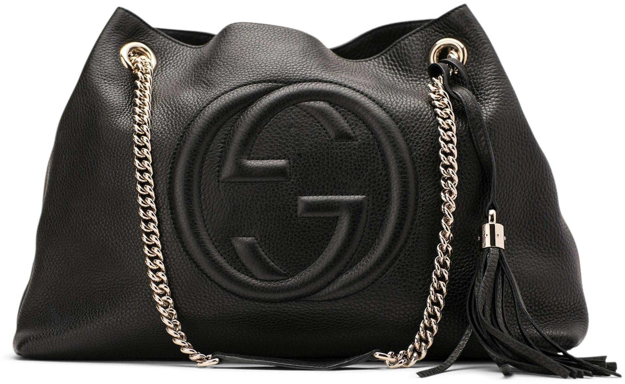 Gucci Interlocking G Sun Orange Leather Chain Crossbody Shoulder Bag