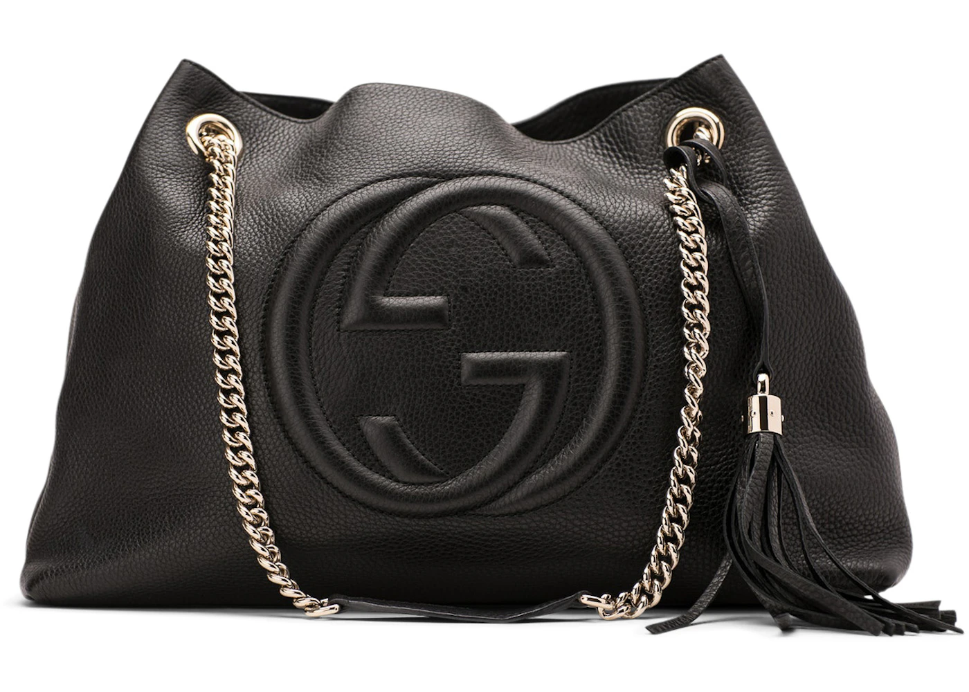 Gucci Soho Leather Chain Crossbody Bag Black, $980, Neiman Marcus